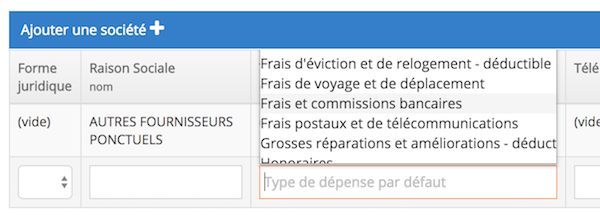 types de dépenses gestion immobilière