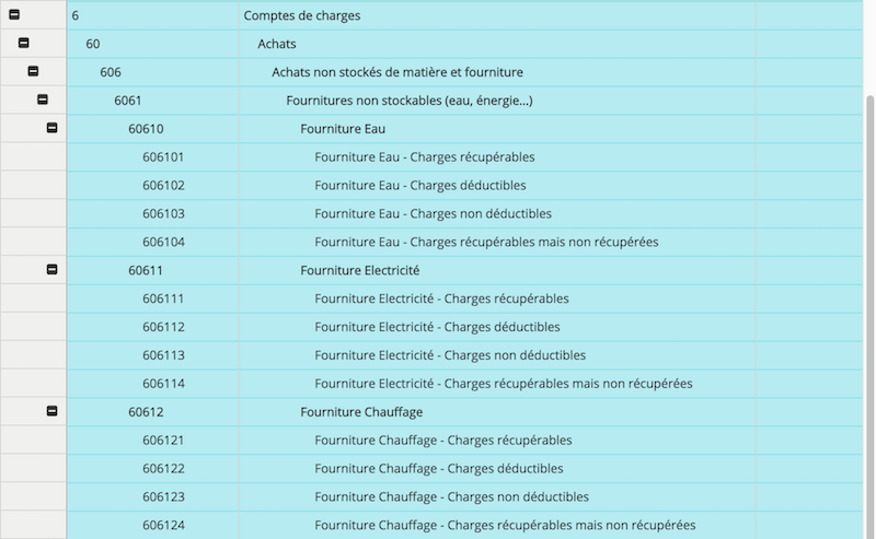 structure du compte de charge 606 Achats non stockés de matière et fourniture