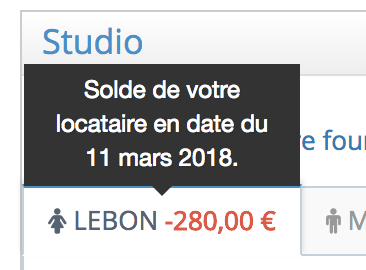 la date de valauer du solde du locataire